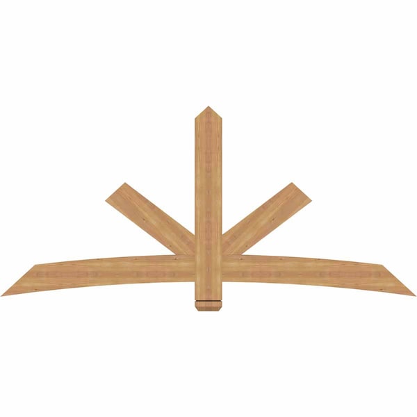 Ekena Millwork Alberta Smooth Timber Gable Bracket, Western Red Cedar, 84"W x 38"H x 1 1/2"D x 5 1/2"F, 11/12 Pitch GBW084X38X0206ALB00SWR - main